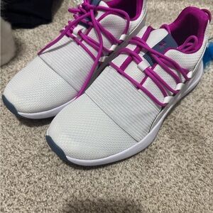 Under Armour White and Pink Athletic Shoes